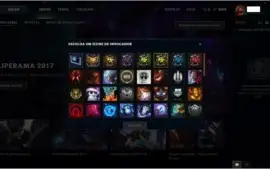 Conta Ouro V com bastante campeões e skins