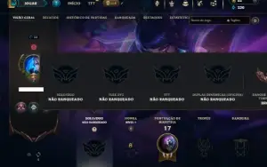 Unranked com 27 Champs e 6 Skins