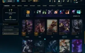 Unranked com 27 Champs e 6 Skins