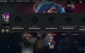 Conta unranked de 7 anos com skins lendarias e uma ultimate