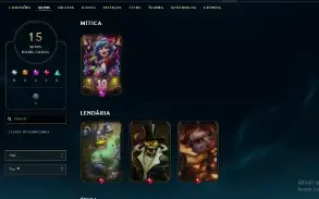 Conta unranked de 7 anos com skins lendarias e uma ultimate