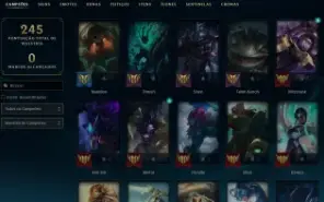 Conta League of Legends Full Acesso - 150 champs e 129 Skins