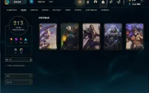 Mestre com TODOS os champs e 213 Skins + 150 PDL