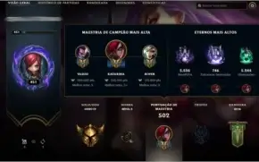 CONTA LOL MONO KATARINA TODOS OS CHAMPS