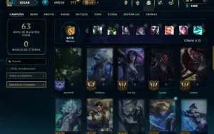 Diamante 4 com 40 Champs e 12 Skins