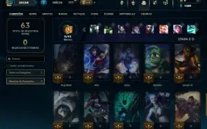 Diamante 4 com 40 Champs e 12 Skins