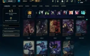 Diamante 4 com 40 Champs e 12 Skins
