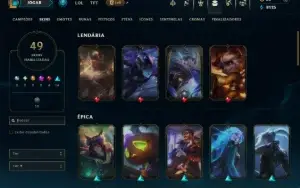 Unranked com 90 Champs e 49 Skins
