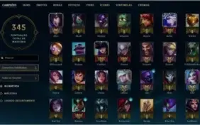 Vendo conta do lol, platina 4 com 102 skins