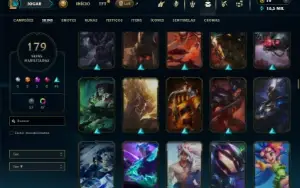 Conta Ouro 1 com TODOS os champs e 179 Skins
