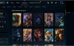 conta league of legends 70 skins