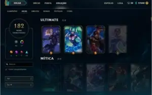 Conta League Of legends 182 skins
