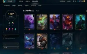 Conta League Of legends 182 skins