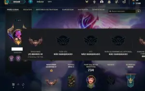 Conta bronze 2 com TODOS os champs e 350 Skins (Nivel 657)