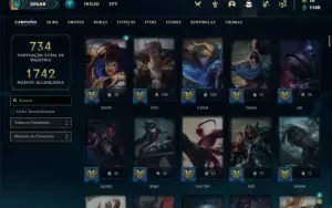 Conta bronze 2 com TODOS os champs e 350 Skins (Nivel 657)