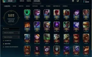 CONTA LOL - PLATINA 5 - TODOS OS CHAMPIONS + 230 SKINS