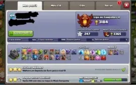 Conta clash of clans cv9 full com 11777 gemas casal 21/25