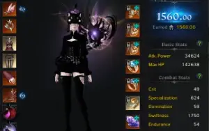 Conta Lost Ark main 1560 e alts 1508, 1472, 1470, 1467, 1462
