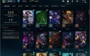 CONTA LOL MUITAS SKINS E RARAS