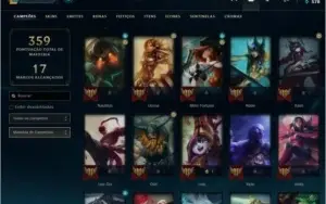 CONTA LOL MUITAS SKINS E RARAS