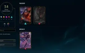 Conta No Bronze Baratinha, Yasuo e Akali Mains