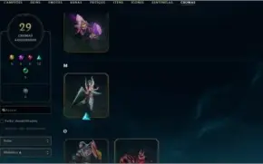 League Of Legends - 374 skins - 100 Pontos de Prestigio