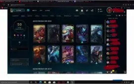 conta prata 2 com quase todos champs, é skins na conta