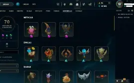 Conta lol diamantes IV full champs, 466 skins diversos raros