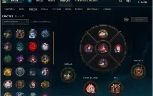 CONTA PLATINA 259 SKINS, INCLUINDO 2 LENDÁRIAS, SONA E MF.