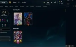 CONTA LOL COM 139 SKINS + 126 EMOTES + PASSE TFT