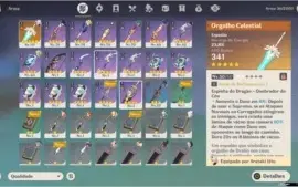 CONTA GENSHIN AR 46 Raiden e Arataki | Muitos Itens, Armas.