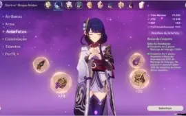 CONTA GENSHIN AR 46 Raiden e Arataki | Muitos Itens, Armas.