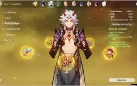 CONTA GENSHIN AR 46 Raiden e Arataki | Muitos Itens, Armas.