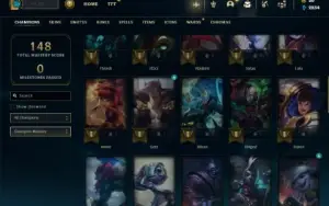 Unranked com 55 Champs e 12 Skins