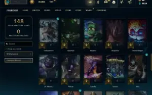 Unranked com 55 Champs e 12 Skins