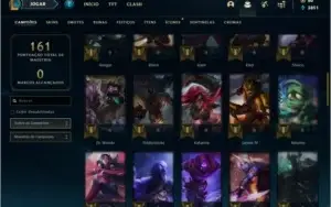 Conta ouro 3 com 48 skins e 57 champs