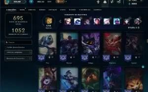 Esmeralda 4 com TODOS os champs e 260 Skins + 13 Vitoriosas