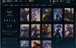 Esmeralda 4 com TODOS os champs e 260 Skins + 13 Vitoriosas