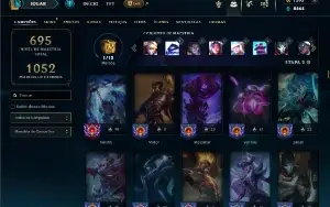Esmeralda 4 com TODOS os champs e 260 Skins + 13 Vitoriosas