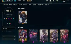 Esmeralda 4 com TODOS os champs e 260 Skins + 13 Vitoriosas
