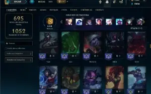 Esmeralda 4 com TODOS os champs e 260 Skins + 13 Vitoriosas