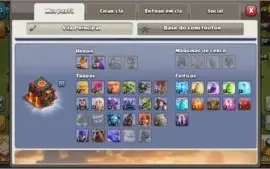 Conta Clash of Clans cv10 6400 Gemas