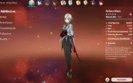 Conta Genshin AR57 Com Varios T5