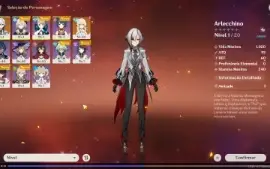 Conta Genshin Arlechino C1 + Bis + 12k de gemas 
