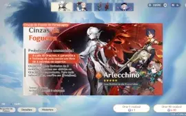 Conta Genshin Arlechino C1 + Bis + 12k de gemas 