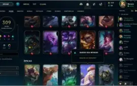 CONTA LEAGUE OF LEGENDS 309 SKINS TODOS CHAMPS