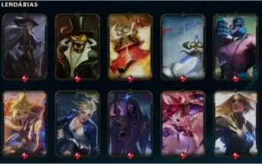 CONTA LEAGUE OF LEGENDS 309 SKINS TODOS CHAMPS