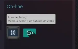 Steam 2003 -19 Anos - Medalhas 5 e10 Anos