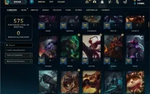 Conta Platina 4 com TODOS os champs e 244 Skins + 10 Miticas