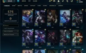 Conta Platina 4 com TODOS os champs e 244 Skins + 10 Miticas